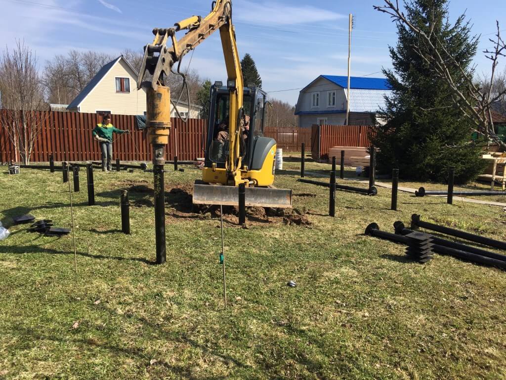 Монтаж винтовых свай