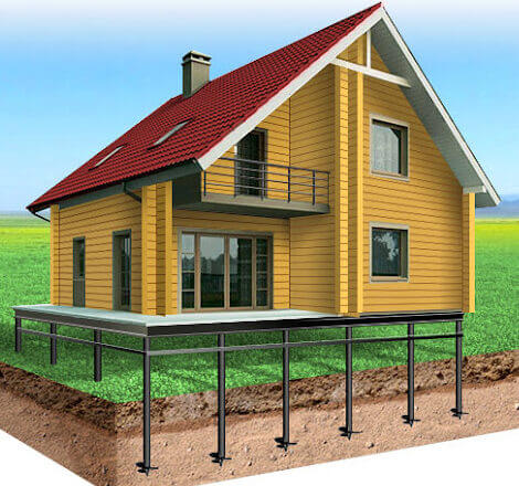 <p>Винтовые сваи для дома из бруса в Волоколамске</p>
