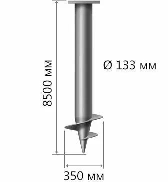 Винтовая свая СВС-133х8500