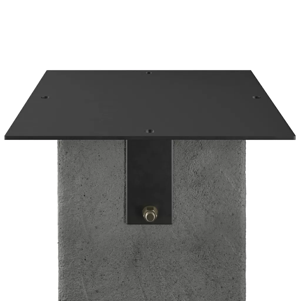 Пластина на ЖБС 200/200/4 мм с боковым креплением стандарт для ЖБ сваи 150x150